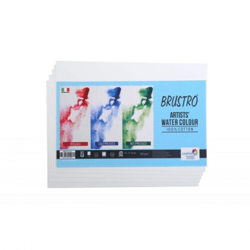 Brustro Artists' Watercolour Papers 100% cotton 300 GSM Sheets (Open Stocks)-0