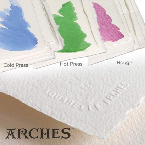 Arches Watercolor Paper Sheet Natural White 140lb Cold Press 22x30