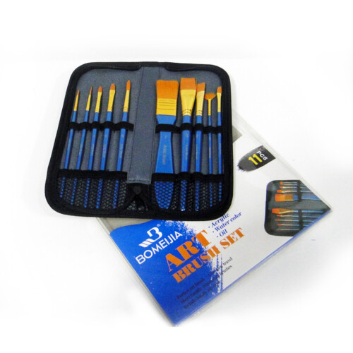 Bomeijia Zipped Case Paintbrush Set ǀ Blue Sticks-0