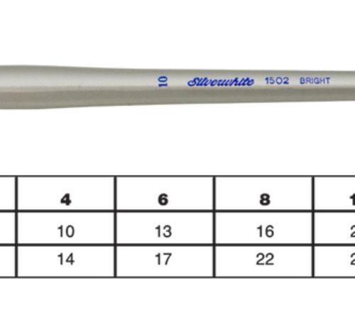 SILVER BRUSH SILVERWHITE TAKLON SERIES BRIGHT SHORT HANDLE BRUSH SIZE 4(1502S-4)