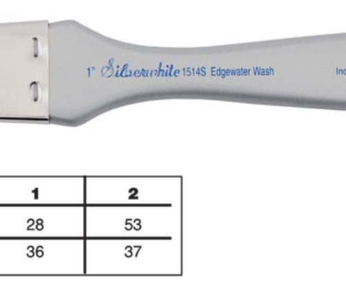 Silver Brush Silverwhite White Taklon Series Edgewater Wash Brush Short Handle Size 1(1514S-1)