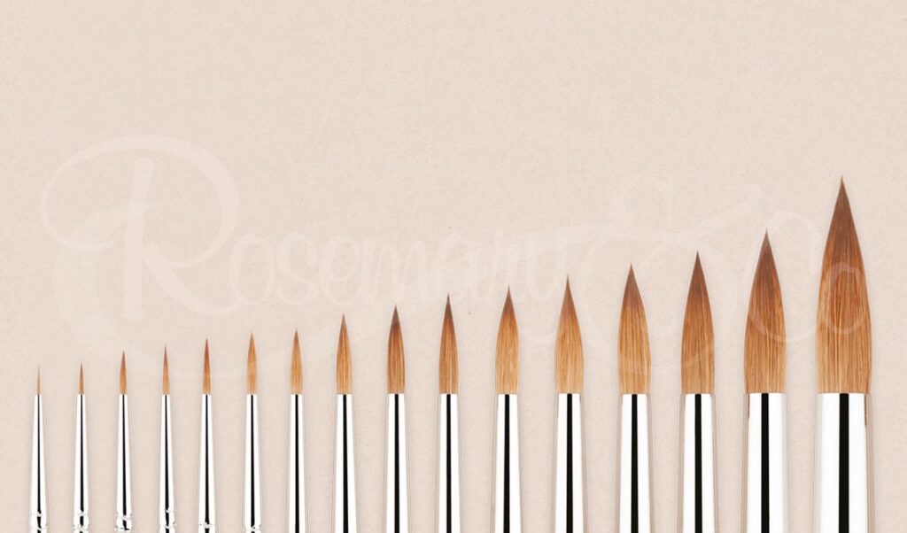 ROSEMARY SERIES 33. PURE KOLINSKY POINTED SABLE BRUSHES SIZE (OPEN STOCK) KDS Art Store