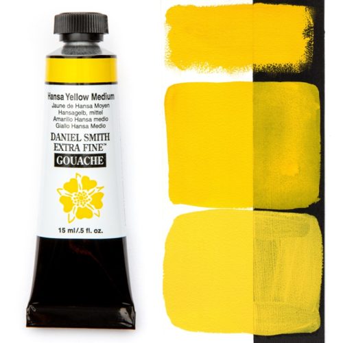 Daniel Smith Gouache Hansa Yellow Medium 15ml tube swatch