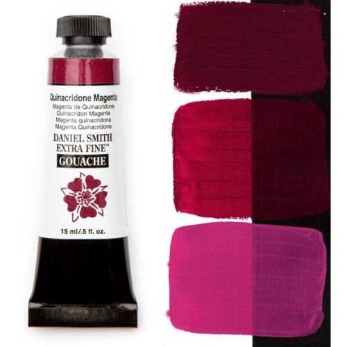 Daniel Smith Gouache Quinacridone Magenta 15ml tube swatch