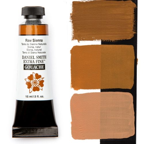 Daniel Smith Gouache Raw Sienna 15ml tube swatch