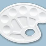 Kidney shaped color mixing palette (small) 10 wells