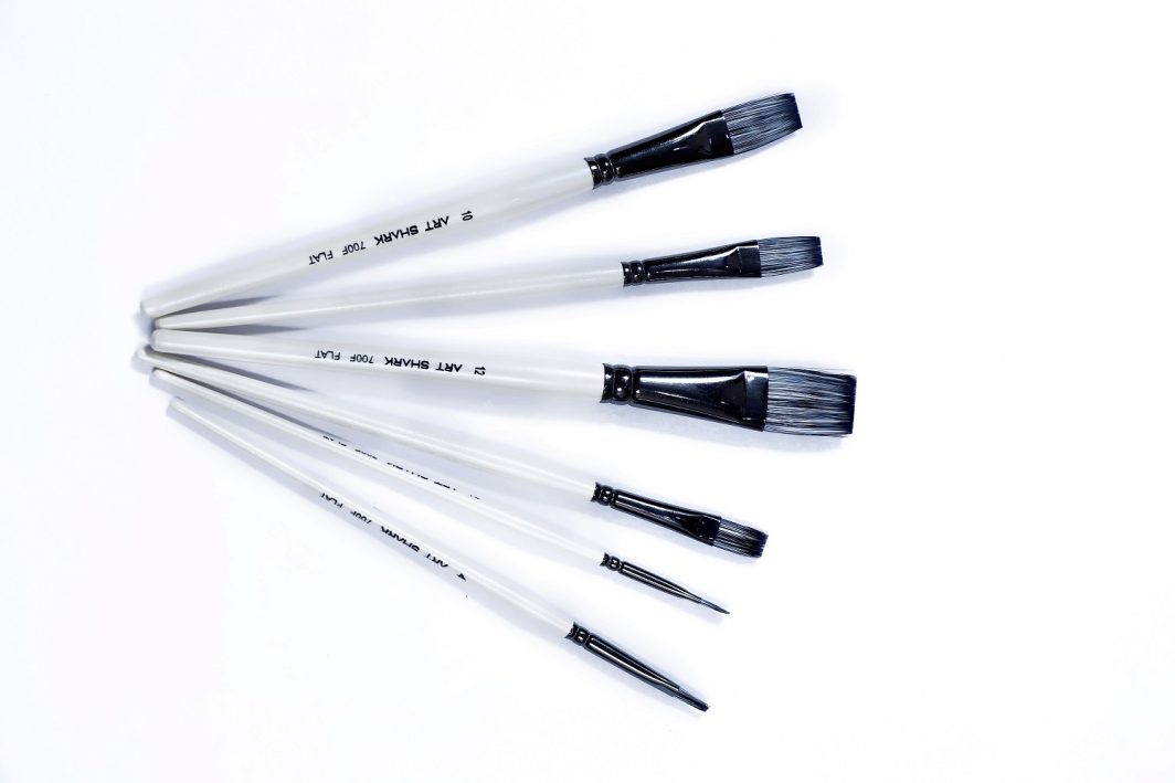 ART SHARK Flat Brush Set of 6 Pcs for Watercolor, Acrylic & Oil - Image 3