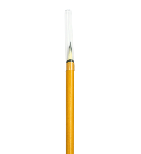 Chinese Mop Brush (Light Brown long Handle White Hair) for Calligraphy & Watercolors
