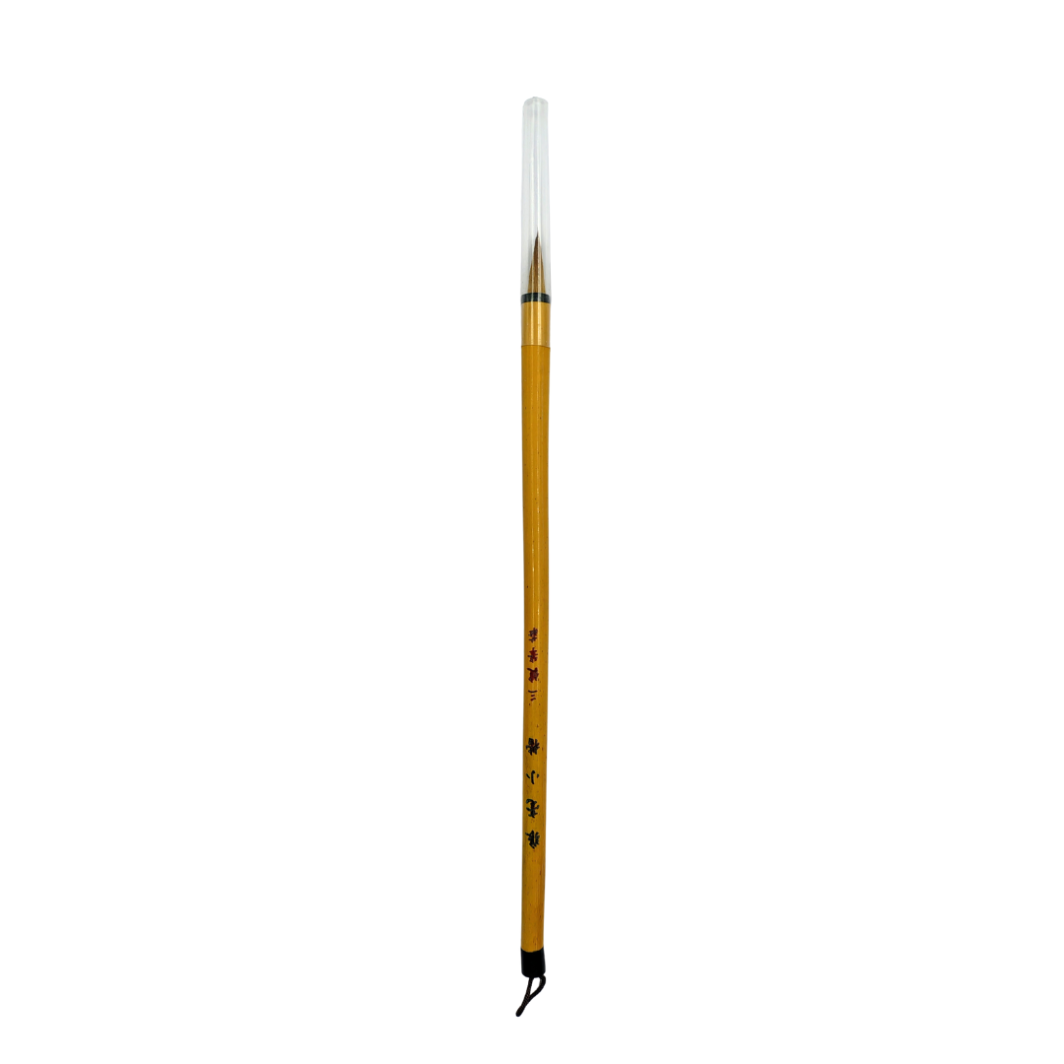 Chinese Mop Brush (Light Brown Long Handle Brown Hair) for Calligraphy & Watercolors - Image 3