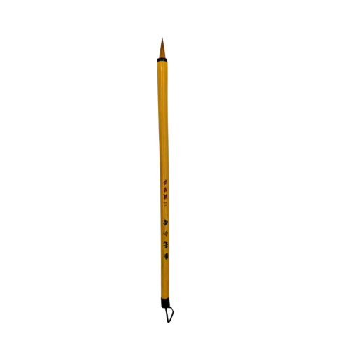 Chinese Mop Brush (Light Brown Long Handle Brown Hair) for Calligraphy & Watercolors