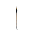Chinese Mop Brush Small (Brown Handle, Black Ferrule & Brown Hair) for Calligraphy & Watercolors