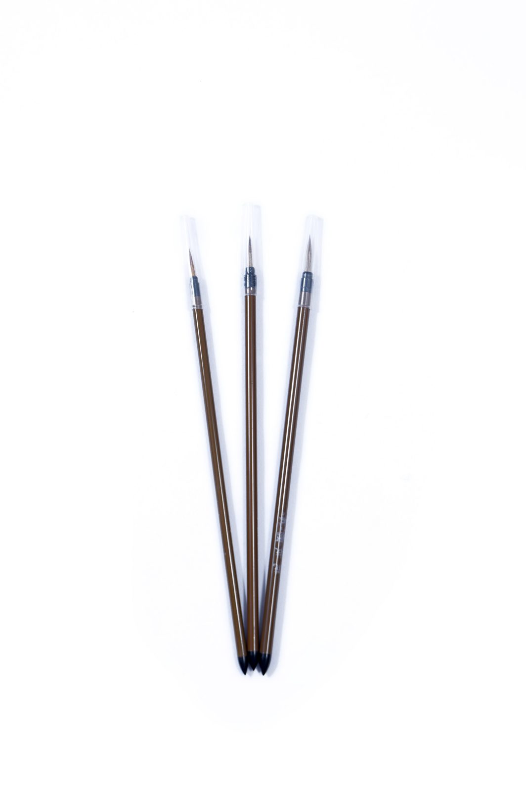 Chinese Brush Set (Pointed Brown Small Handle) for Calligraphy & Watercolors - Image 3