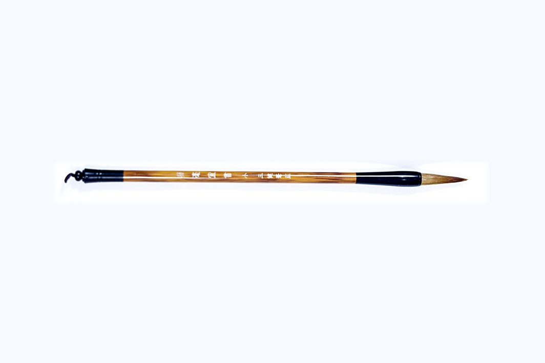 Chinese Mop Brush Large (Brown Handle, Black Ferrule & Brown Hair) for Calligraphy & Watercolors - Image 2
