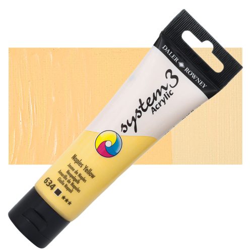 Daler Rowney System 3 Acrylic colour Naple Yellow 59ml tube