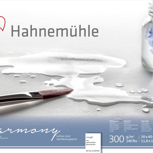 Hahnemühle Harmony Watercolour Paper Block, Cellulose, Rough, 300gsm, 30X 40 cm