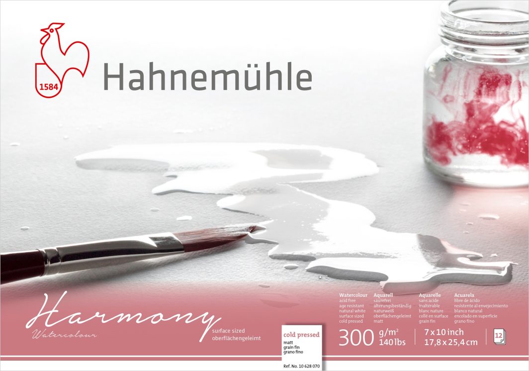 Hahnemühle Harmony Watercolour Block Cellulose, Cold Pressed, 300gsm, 7"X 10"