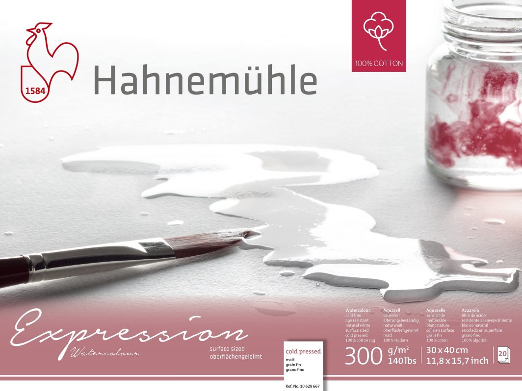 Hahnemühle Expression Watercolour Block, 300gsm, Cold Pressed, 30 x 40 cm