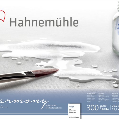 Hahnemühle Harmony Watercolour Paper Block, Cellulose, Rough, 300gsm, A3