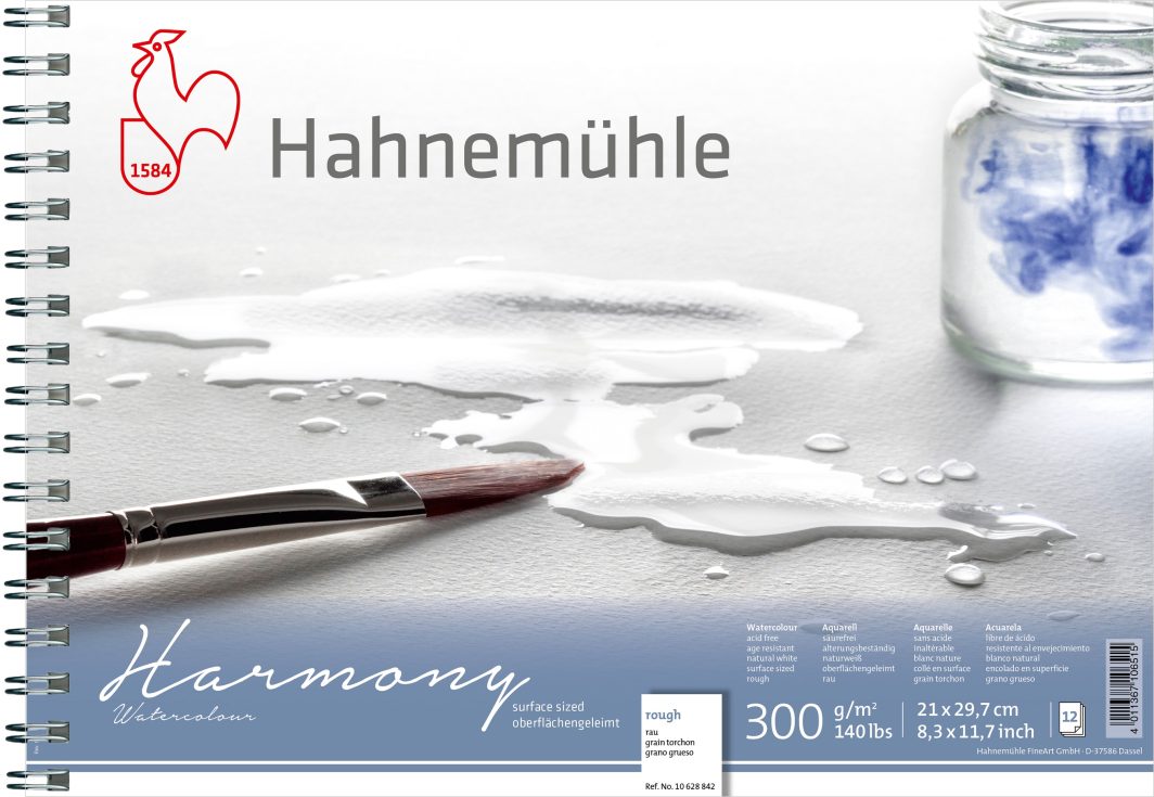 Hahnemühle Harmony Watercolour Paper Block Cellulose, Rough, 300gsm, A4