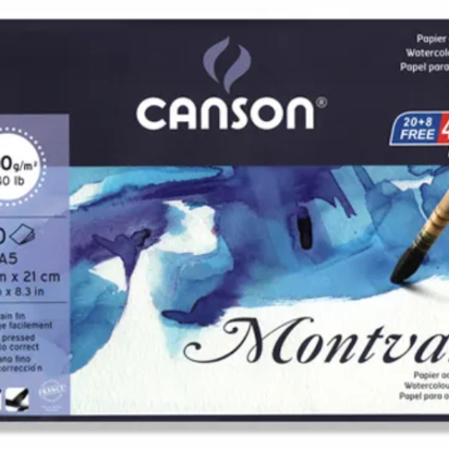 Canson Watercolour Paper Pad, Cold Pressed, 300gsm, A5