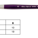SILVER BRUSH SILVER SILK 88 SHORT HANDLE SERIES CAT'S TONGUE SIZE 6 (8810S-6)