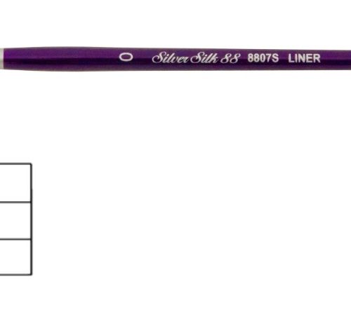 Silver Brush Silver Silk 88 Short Handle Script Liner Size 0 (8807-0)