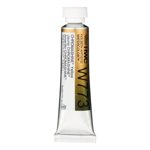 Holbein Watercolor Chromashine Yellow 5ml Tube, W773