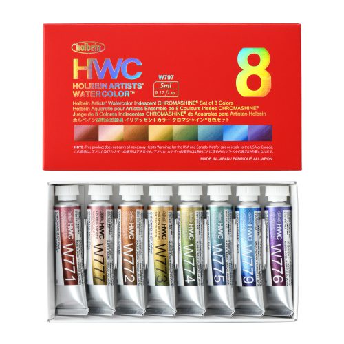 Holbein Artist Watercolour Chromashine Set of 8 x 5ml (W797)