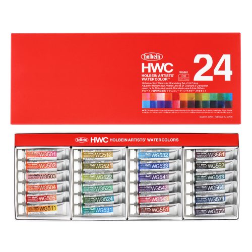 Holbein Artist Watercolour Granulating Set of 24 x 5ml (WG591)