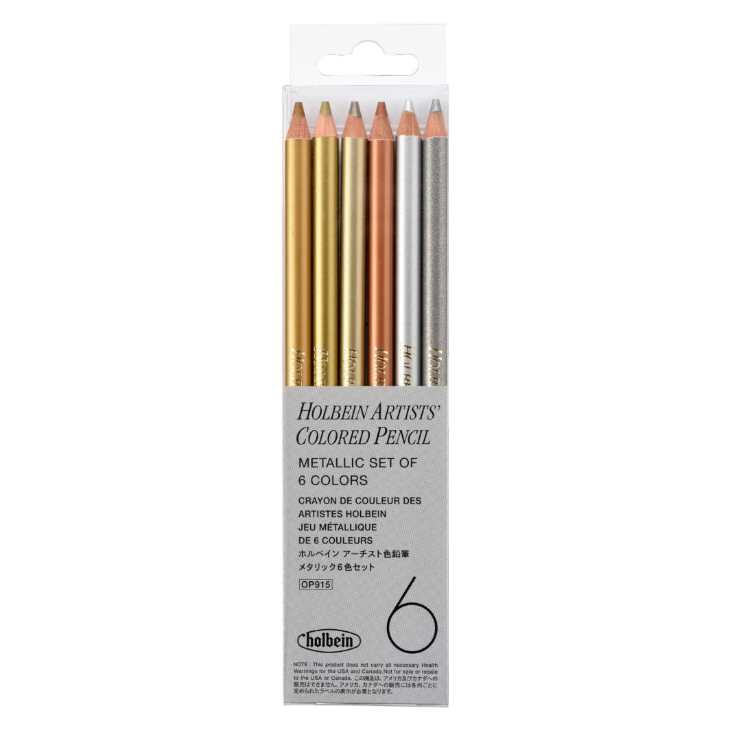 Holbein Artists' Colored Pencil Mettalic Set of 6C (OP915)