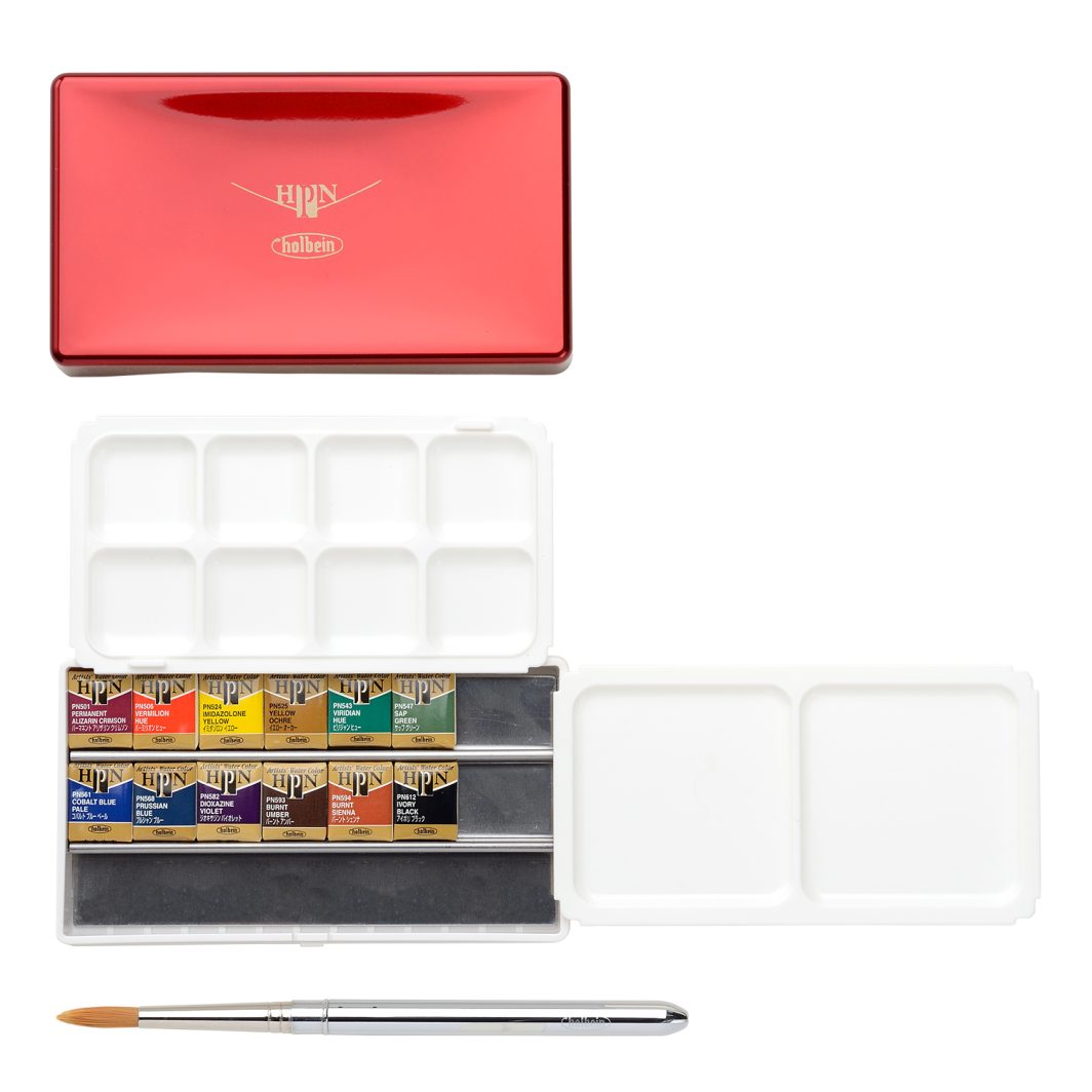 Holbein Artist Half Pan Watercolour Set of 12 (PN691)