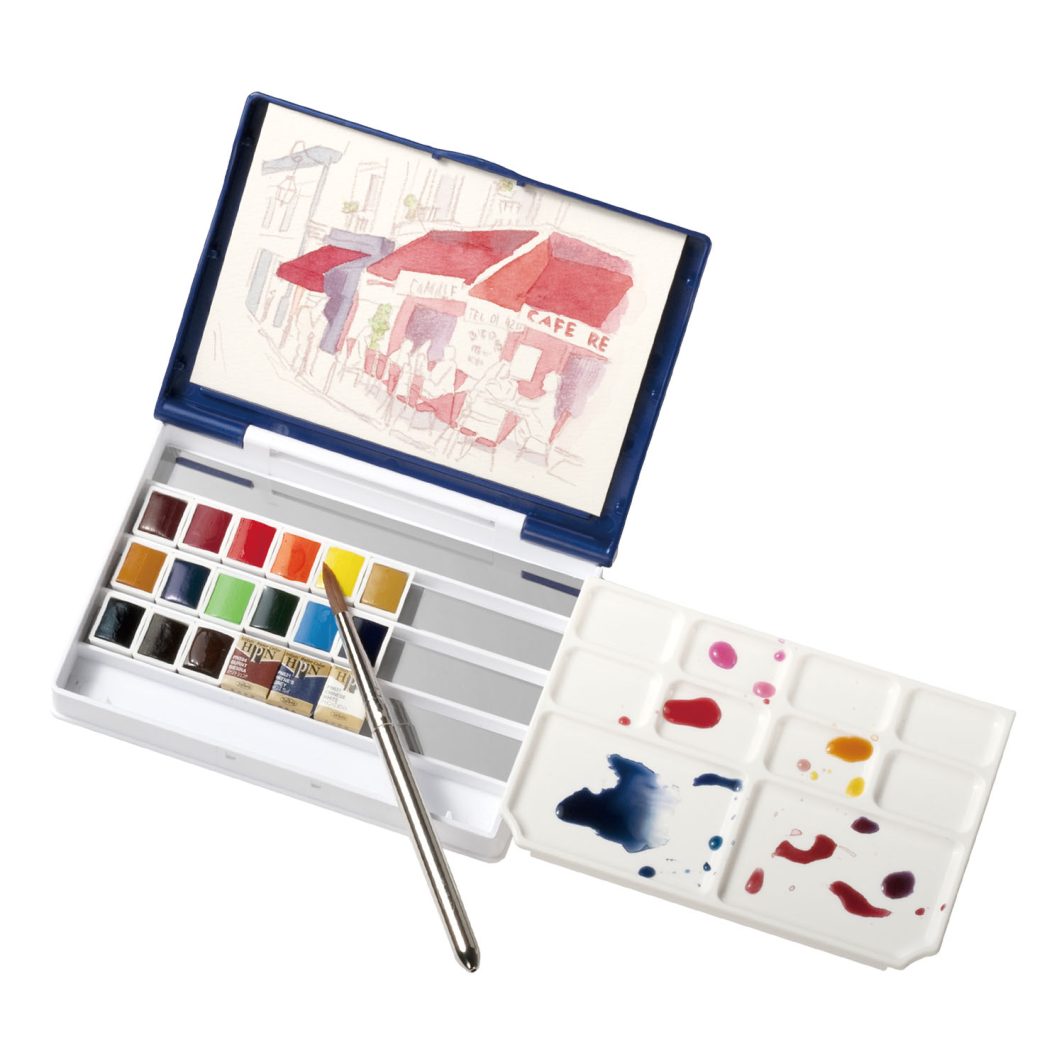 Holbein Artist Half Pan Watercolour Set of 18 (PN694)