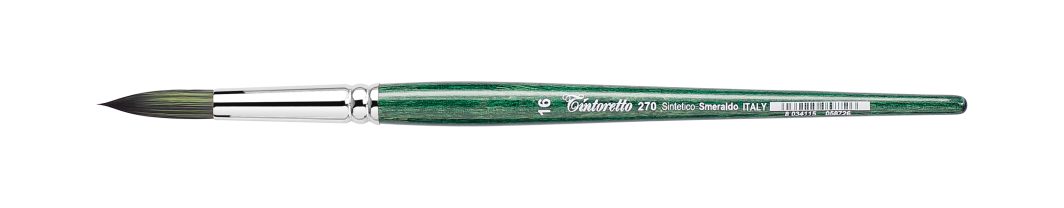 Tintoretto Smeraldo Synthetic Round Brush Series 270, Size- 16