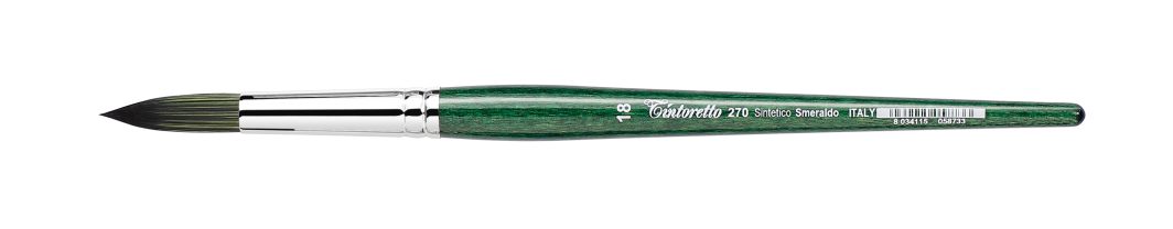 Tintoretto Smeraldo Synthetic Round Brush Series 270, Size- 18