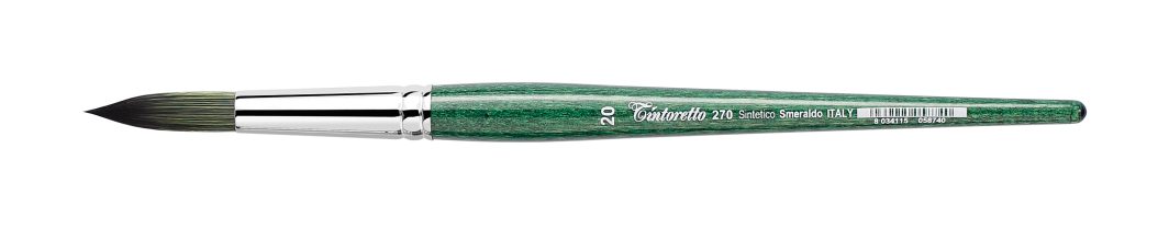 Tintoretto Smeraldo Synthetic Round Brush Series 270, Size- 20