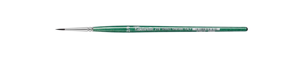 Tintoretto Smeraldo Synthetic Round Brush Series 270, Size-2/0