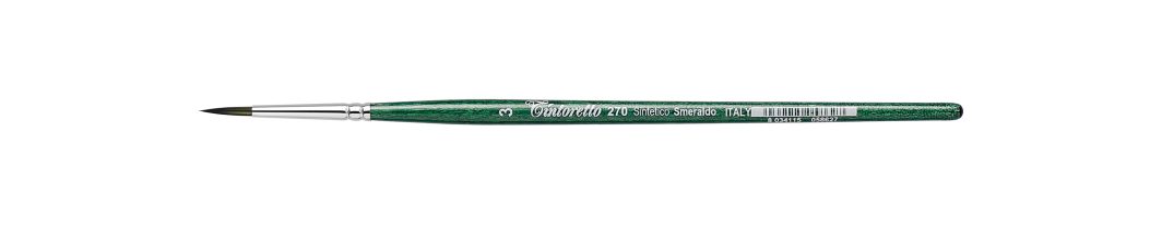Tintoretto Smeraldo Synthetic Round Brush Series 270, Size- 3