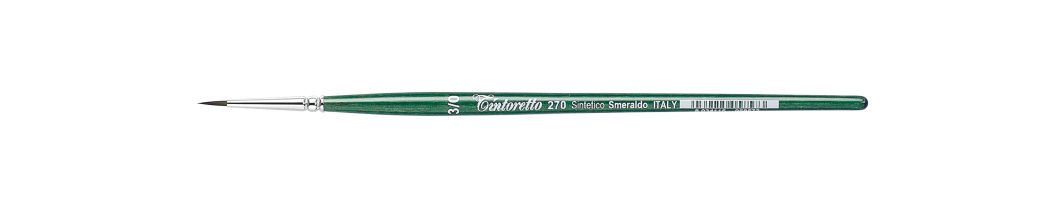 Tintoretto Smeraldo Synthetic Round Brush Series 270, Size- 3/0