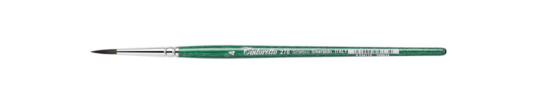 Tintoretto Smeraldo Synthetic Round Brush Series 270, Size- 4