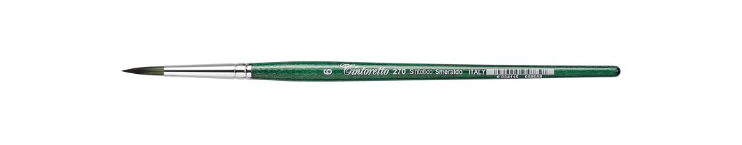 Tintoretto Smeraldo Synthetic Round Brush Series 270, Size- 6