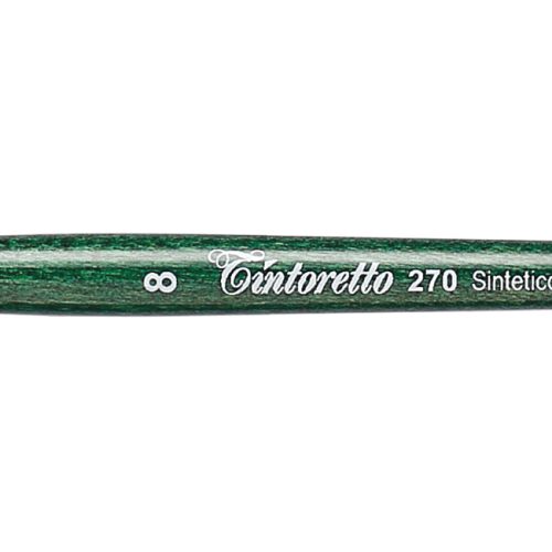 Tintoretto Smeraldo Synthetic Round Brush Series 270, Size- 8