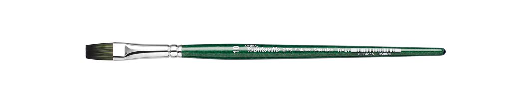 Tintoretto Flat Brush Smeraldo Synthetic, Size- 10