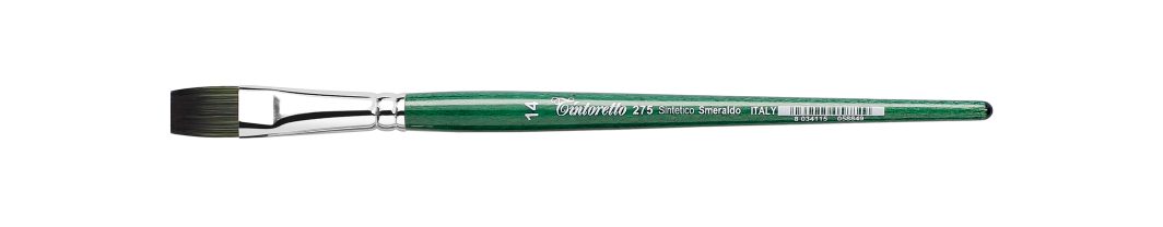 Tintoretto Flat Brush Smeraldo Synthetic, Size- 14