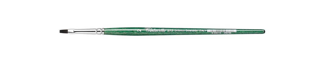 Tintoretto Flat Brush Smeraldo Synthetic, Size- 2