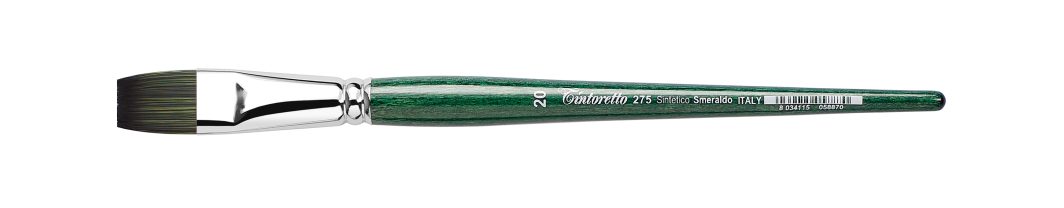 Tintoretto Flat Brush Smeraldo Synthetic, Size- 20