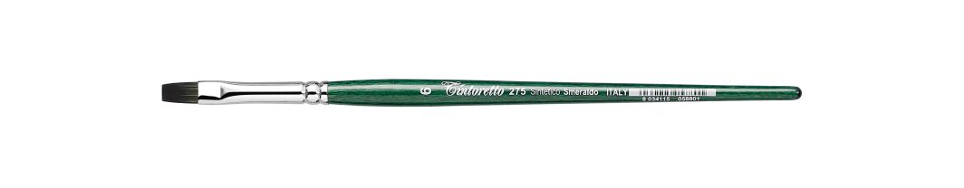 Tintoretto Flat Brush Smeraldo Synthetic, Size- 6