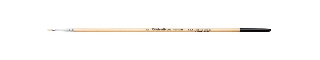 Tintoretto Setola Extra Bristle Flat Brush Series 290, Size- 0