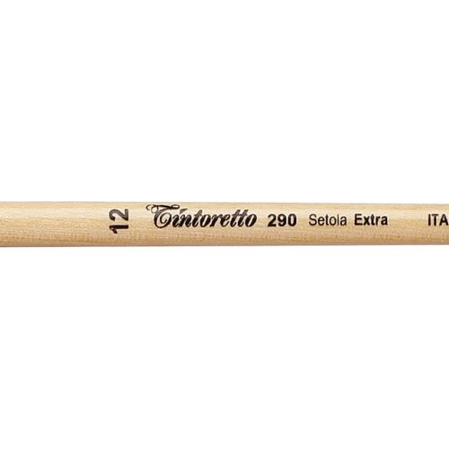 Tintoretto Setola Extra Bristle Flat Brush Series 290, Size- 12