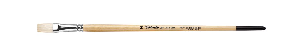 Tintoretto Setola Extra Bristle Flat Brush Series 290, Size-14