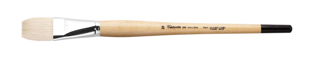 Tintoretto Setola Extra Bristle Flat Brush Series 290, Size-28